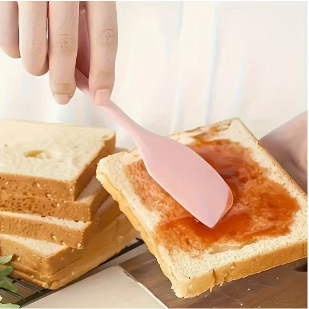 4 Pack Silicone Spatulas Heat Resistant Baking Scrapers Spreading Mixed Colors